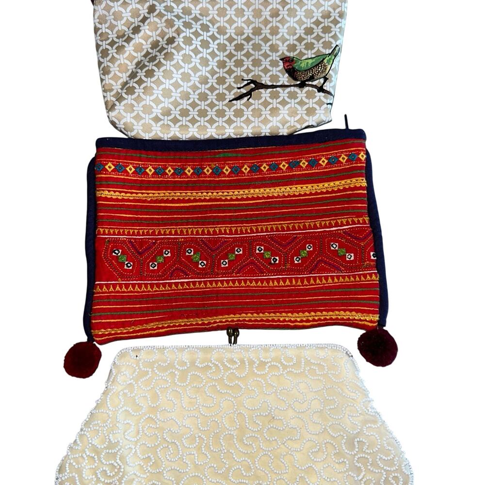 3 Small Vintage Handbags‎ Barth McCallig Handmade Turkey Mexico Beaded Bag